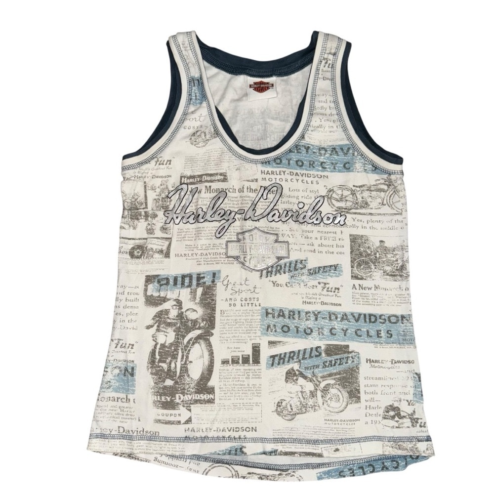 Harley-Davidson Women’s Sleeveless Tank Top Graphic Tee 100% Cotton Small